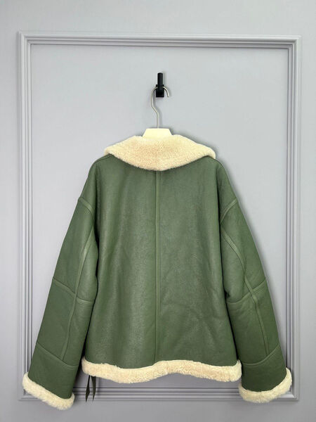 Дубленка Acne Studios женский кожа swift темно-зеленый 97534-2