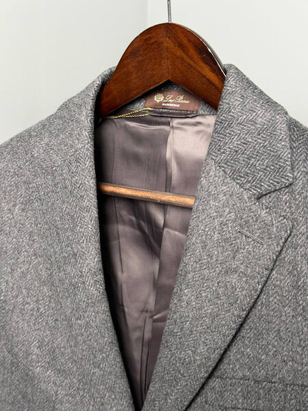 Мужской пиджак Loro Piana мужской графитовый 130624-2