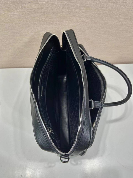 Мужской портфель Prada мужской кожа черный 52108-6