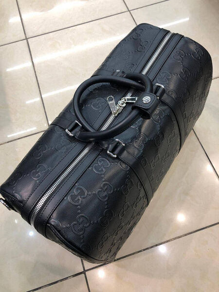 Дорожная сумка Gucci мужской кожа черный 19159-11