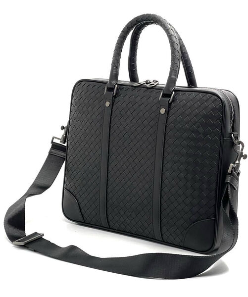 Мужской портфель Bottega Veneta мужской кожа черный 150105-3