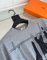 Мужская футболка Hermès мужской графитовый 178324-4