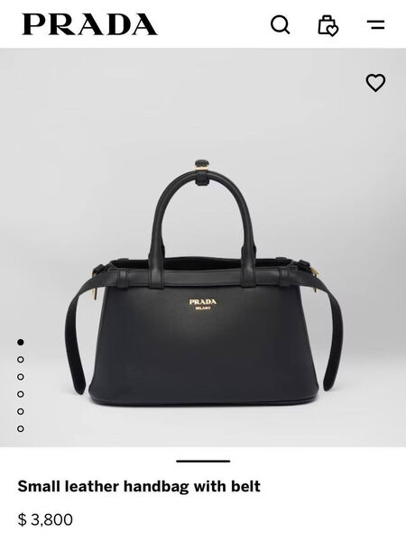 Сумка Prada женский кожа черный 135849-6