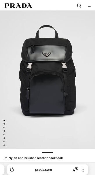 Мужской рюкзак Prada мужской кожа черный 168448-6
