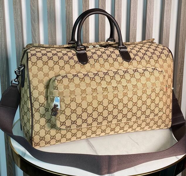Дорожная сумка Gucci мужской кожа бежевый 167107