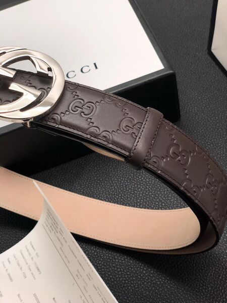 Мужской ремень Gucci мужской кожа 52347-3
