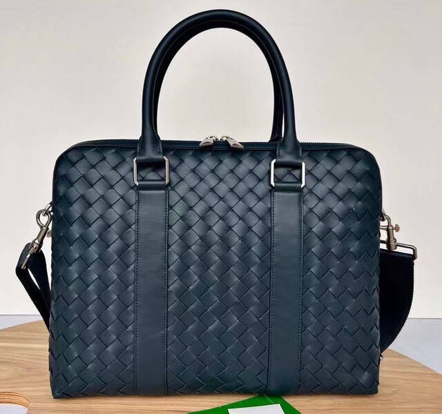 Мужской порфель Bottega Veneta мужской кожа синий 101051