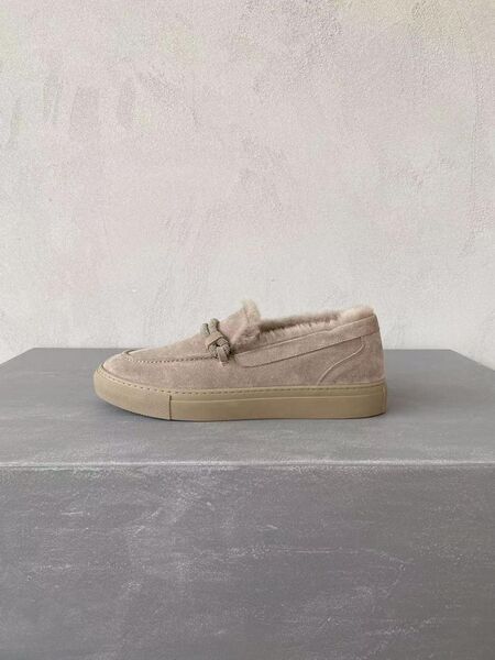 Лоферы Brunello Cucinelli женский овчина бежевый 39760-8