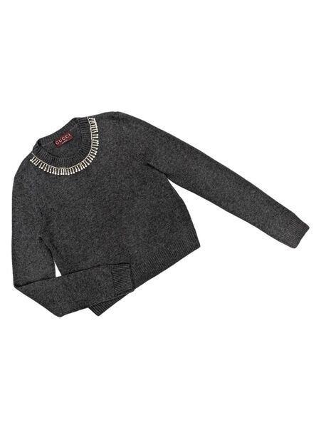 Свитер Gucci женский вязаная ткань графитовый 176273-3