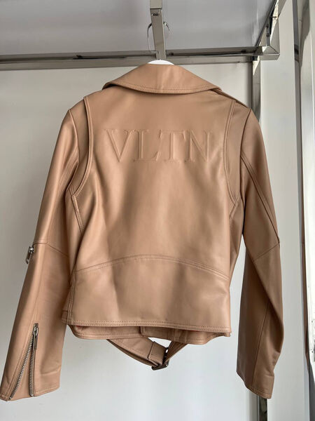 Куртка Valentino женский кожа бежевый 141937-2