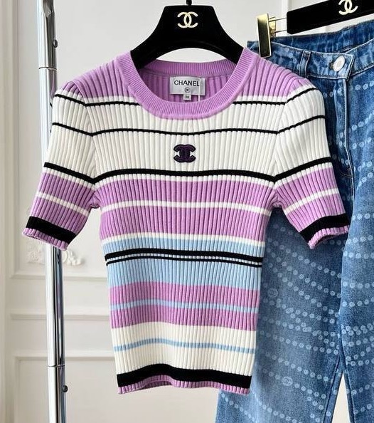 Футболка Chanel женский фиолетовый 183512
