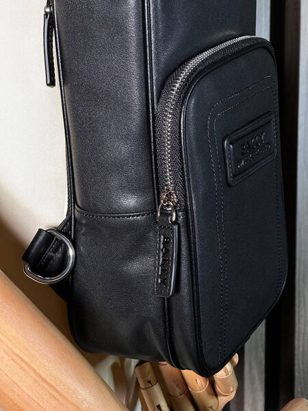 Мужская сумка слинг Bally мужской кожа черный 136554-6