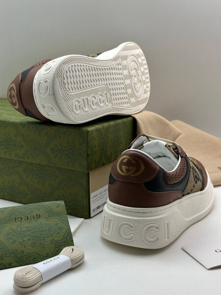 Мужские кеды Gucci мужской кожа 151909-4