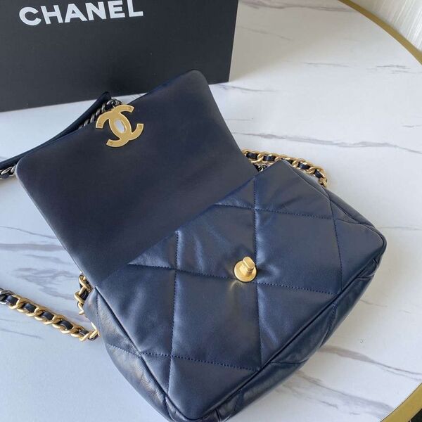 Сумка Chanel (26 см) женский кожа синий 73548-7