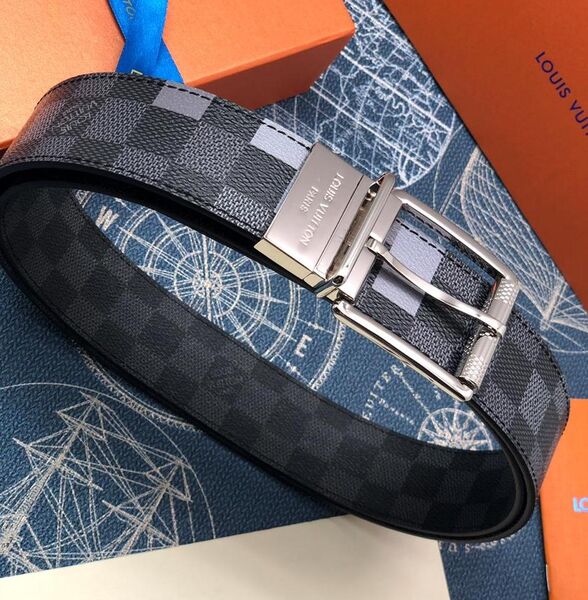 Мужской ремень Louis Vuitton мужской канва графитовый 52677
