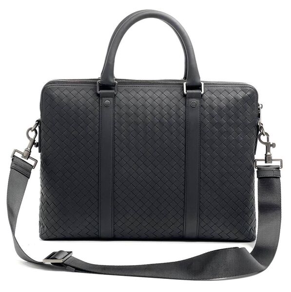 Мужской портфель Bottega Veneta мужской кожа черный 150106