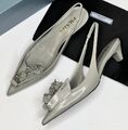 Туфли Prada женский кожа графитовый 136638-1