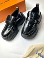 Лоферы Louis Vuitton женский кожа черный 120814-2
