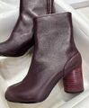 Ботильоны Maison Margiela женский кожа swift винный 166781