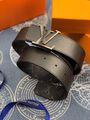 Мужской ремень Louis Vuitton мужской кожа черный 52937-2