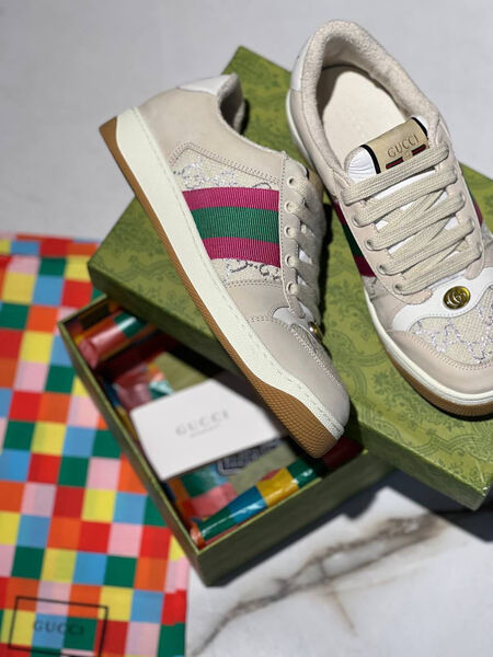 Кеды Gucci женский кожа белый 109690-2