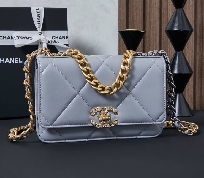 Сумка Chanel женский кожа бирюзовый 201990