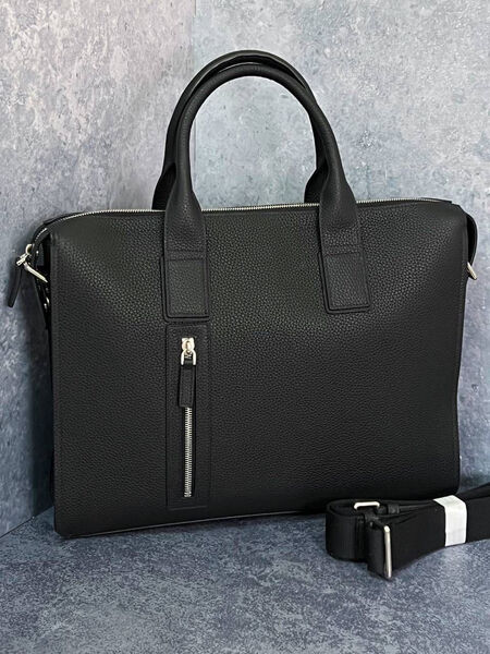 Мужской портфель Hermès мужской кожа черный 103971-4