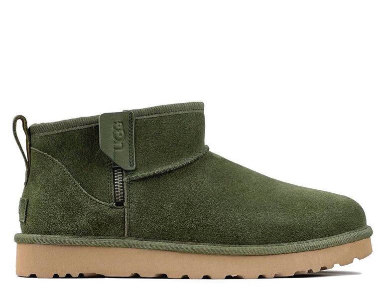 Мужские угги Ugg Mens Classic Ultra Mini Zip Boot мужской замша болотный 169750