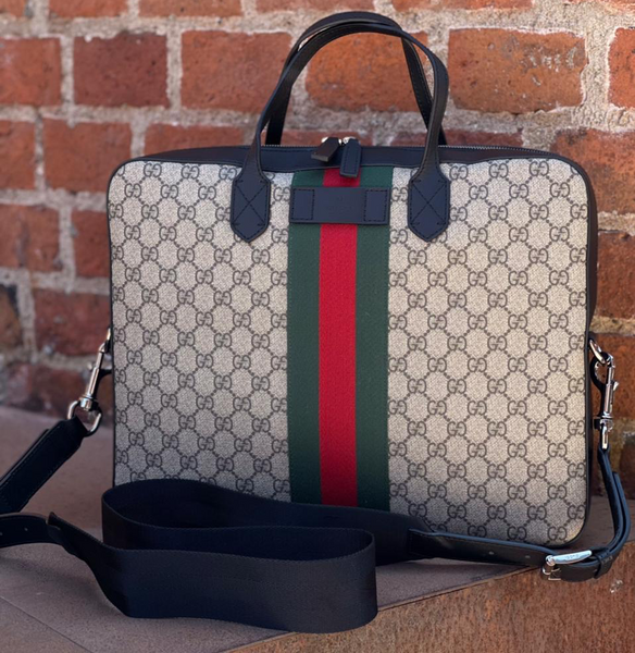 Мужской портфель Gucci мужской кожа бежевый 52072