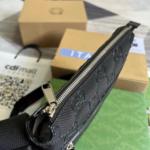 Мужская сумка мессенджер Gucci мужской кожа черный 105304-6