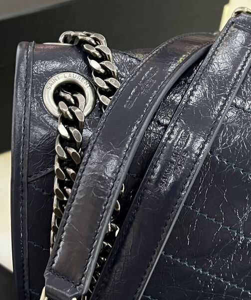 Сумка Saint Laurent Niki Medium женский кожа синий 160385-5