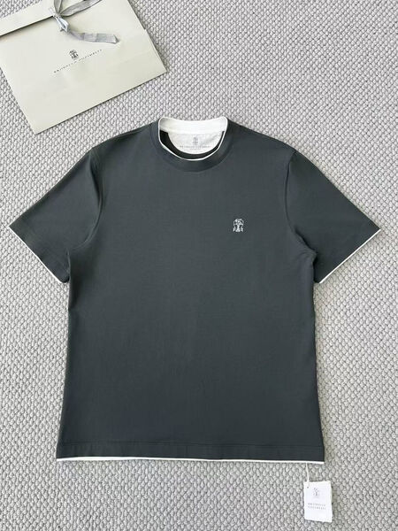 Мужская футболка Brunello Cucinelli мужской графитовый 182620-5