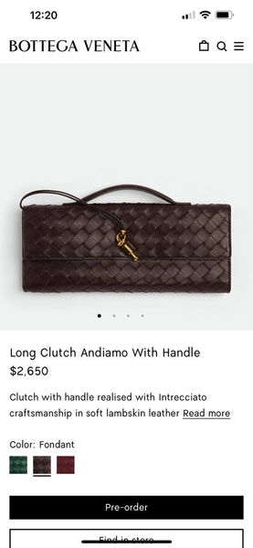 Клатч Bottega Veneta женский кожа 138067-2