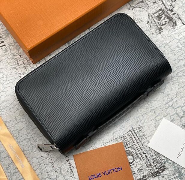 Мужской портмоне Louis Vuitton мужской кожа черный 52021
