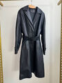 Плащ Prada женский кожа черный 125630-10
