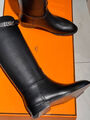 Сапоги Hermès женский кожа черный 67412-8