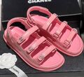 Сандалии Chanel женский кожа swift светло-розовый 151147