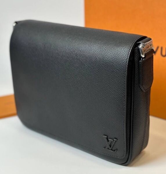 Мужская сумка мессенджер Louis Vuitton мужской кожа черный 129947