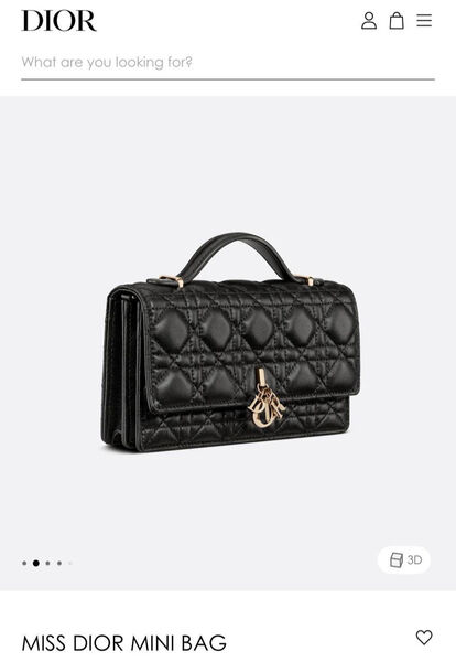 Сумка Christian Dior женский кожа черный 114971