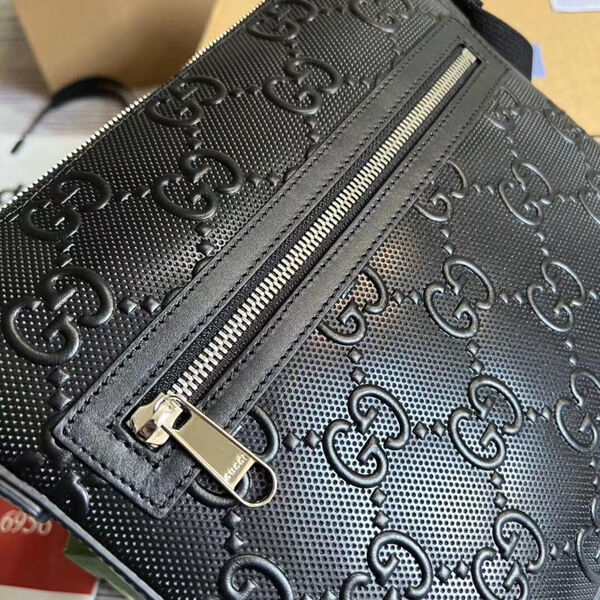 Мужская сумка мессенджер Gucci мужской кожа черный 105304-4