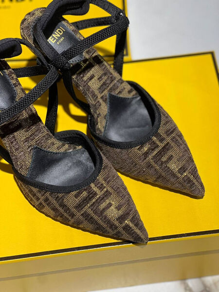 Туфли Fendi женский текстиль 150454-4