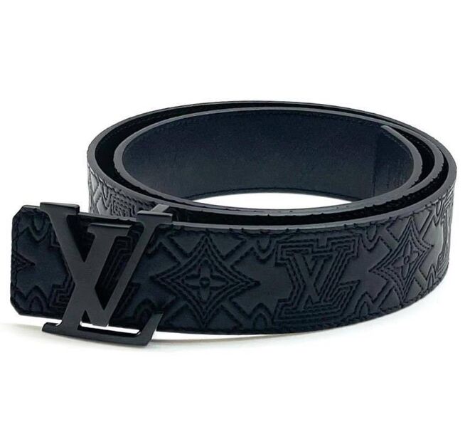 Мужской ремень Louis Vuitton мужской кожа черный 101042
