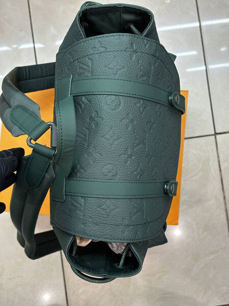 Мужской рюкзак Louis Vuitton мужской кожа бирюзовый 167095-3