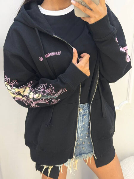 Худи Chrome Hearts женский черный 197007-3