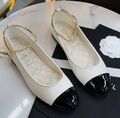 Балетки Chanel женский кожа белый 184545-1