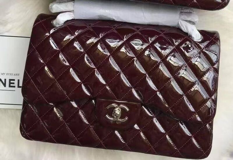 Сумка Chanel Jumbo женский кожа бордовый 174294