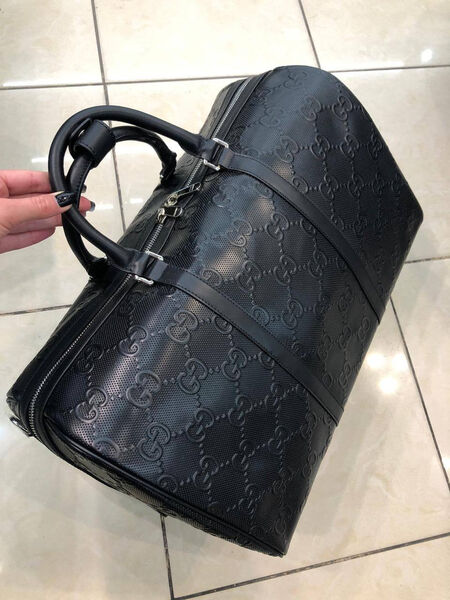 Дорожная сумка Gucci мужской кожа черный 19159-10