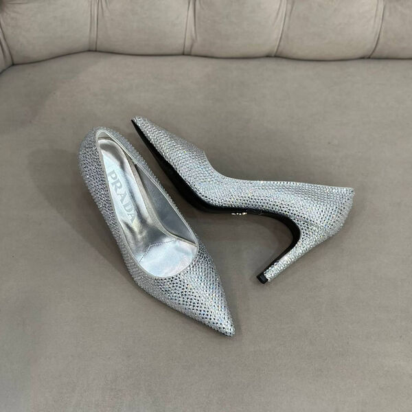 Туфли Prada женский кожа графитовый 134559-2