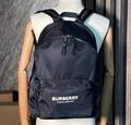 Мужской рюкзак Burberry мужской нейлон черный,серебристый 156143