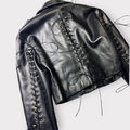 Куртка Balenciaga женский кожа черный 159653-2